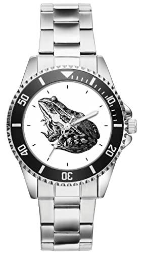 KIESENBERG Herrenuhr Frosch Kröte Fan Armbanduhr Geschenk Analog Quartz Metallband Uhr 21303 von KIESENBERG