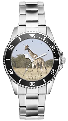 KIESENBERG Herrenuhr Giraffe Safari Afrika Fan Armbanduhr Geschenk Analog Quartz Metallband Uhr 5781 von KIESENBERG