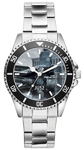 KIESENBERG Herrenuhr Junkers JU52 Fan Armbanduhr Geschenk Analog Quartz Metallband Uhr 21234 von KIESENBERG