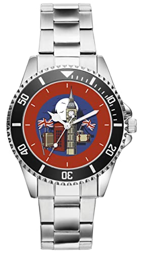 KIESENBERG Herrenuhr London England Fan Armbanduhr Geschenk Analog Quartz Metallband Uhr 21287 von KIESENBERG