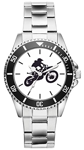 KIESENBERG Herrenuhr Motocross Enduro Motorrad Fan Armbanduhr Geschenk Analog Quartz Metallband Uhr 21157 von KIESENBERG