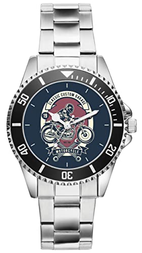 KIESENBERG Herrenuhr Motorrad Biker Retro Fan Armbanduhr Geschenk Analog Quartz Metallband Uhr 21255 von KIESENBERG