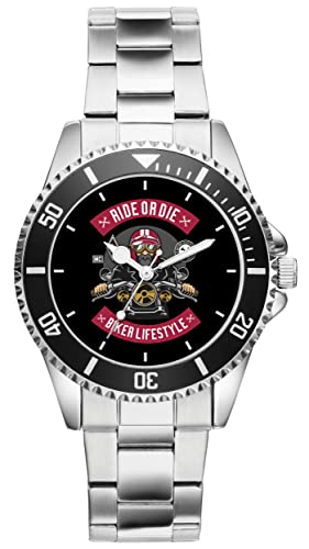 KIESENBERG Herrenuhr Motorrad Cruiser Biker Fan Armbanduhr Geschenk Analog Quartz Metallband Uhr 21244 von KIESENBERG
