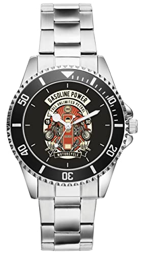 KIESENBERG Herrenuhr Motorrad Retro Biker Fan Armbanduhr Geschenk Analog Quartz Metallband Uhr 21275 von KIESENBERG
