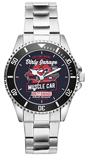 KIESENBERG Herrenuhr Muscle Car Retro Fan Armbanduhr Geschenk Analog Quartz Metallband Uhr 21260 von KIESENBERG