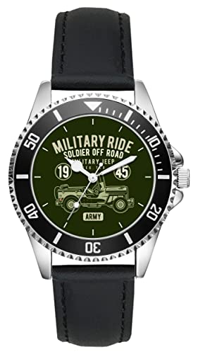 KIESENBERG Herrenuhr Off Road Military Soldier Fan Armbanduhr Geschenk Analog Quartz Lederarmband Uhr L-21281 von KIESENBERG