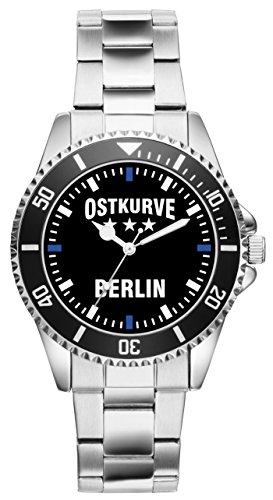 KIESENBERG Herrenuhr Ostkurve Berlin Fan Armbanduhr Geschenk Analog Quartz Metallband Uhr 2371 von KIESENBERG