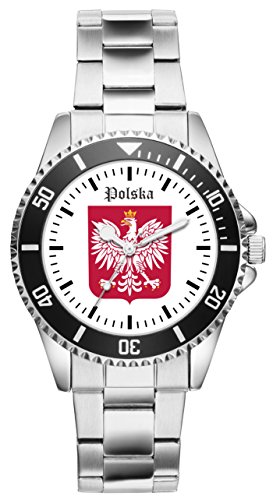 KIESENBERG Herrenuhr Polen Fan Armbanduhr Geschenk Analog Quartz Metallband Uhr 1118 von KIESENBERG