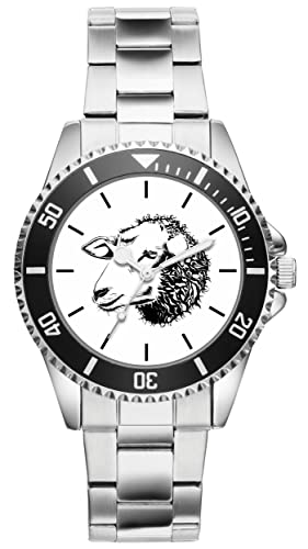 KIESENBERG Herrenuhr Schaf Schafzucht Fan Armbanduhr Geschenk Analog Quartz Metallband Uhr 21149 von KIESENBERG