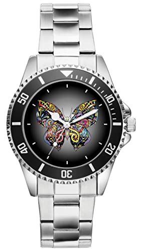 KIESENBERG Herrenuhr Schmetterling Frühling Butterfly Fan Armbanduhr Geschenk Analog Quartz Metallband Uhr 21301 von KIESENBERG