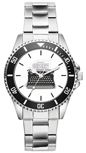 KIESENBERG Herrenuhr Schreibmaschine Schriftsteller Fan Armbanduhr Geschenk Analog Quartz Metallband Uhr 21152 von KIESENBERG