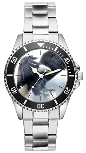 KIESENBERG Herrenuhr Seeadler Weisskopfadler Fan Armbanduhr Geschenk Analog Quartz Metallband Uhr 21209 von KIESENBERG