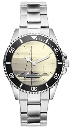 KIESENBERG Herrenuhr Segeln Segelboot Fan Armbanduhr Geschenk Analog Quartz Metallband Uhr 21214 von KIESENBERG