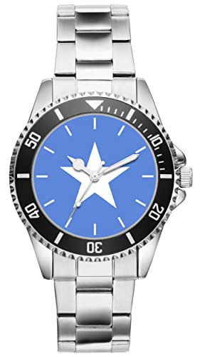 KIESENBERG Herrenuhr Somalia Flagge Fahne Fan Armbanduhr Geschenk Analog Quartz Metallband Uhr 21123 von KIESENBERG