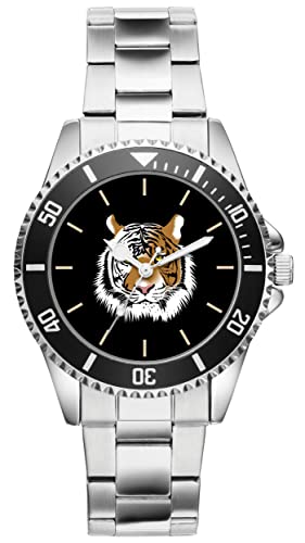 KIESENBERG Herrenuhr Tiger Tigerkopf Fan Armbanduhr Geschenk Analog Quartz Metallband Uhr 21147 von KIESENBERG