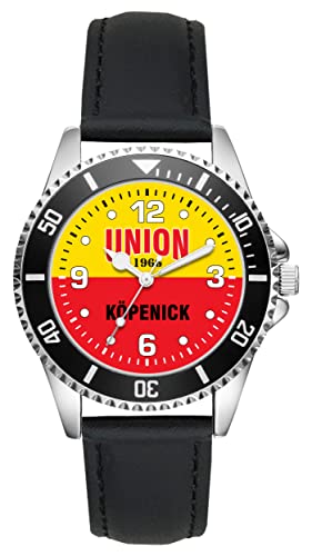 KIESENBERG Herrenuhr Union Fan Armbanduhr Geschenk Analog Quartz Lederarmband Uhr L-21162 von KIESENBERG