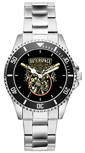 KIESENBERG Herrenuhr Weltraum Astronaut Fan Armbanduhr Geschenk Analog Quartz Metallband Uhr 21245 von KIESENBERG