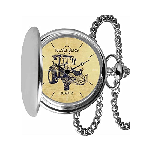 KIESENBERG Taschenuhr Vintage Silber Persönliches Geschenk für 5GN Traktor Trecker Herren Uhr TA-5663 von KIESENBERG