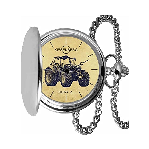 KIESENBERG Taschenuhr Vintage Silber Persönliches Geschenk für 7250 TTV Warrior Traktor Trecker Herren Uhr TA-5694 von KIESENBERG