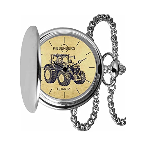 KIESENBERG Taschenuhr Vintage Silber Persönliches Geschenk für 7R Traktor Trecker Herren Uhr TA-5669 von KIESENBERG