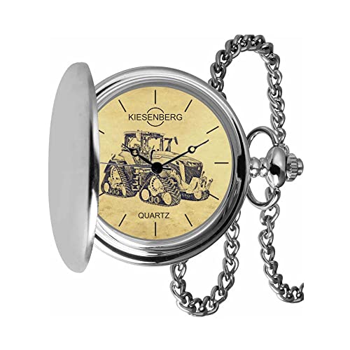 KIESENBERG Taschenuhr Vintage Silber Persönliches Geschenk für 8RX Traktor Trecker Herren Uhr TA-5668 von KIESENBERG