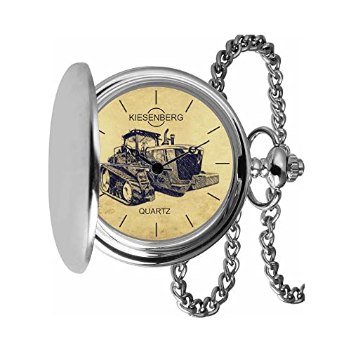 KIESENBERG Taschenuhr Vintage Silber Persönliches Geschenk für 9RT Traktor Trecker Herren Uhr TA-5661 von KIESENBERG