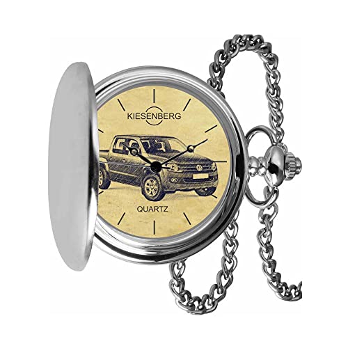 KIESENBERG Taschenuhr Vintage Silber Persönliches Geschenk für Amarok Herren Uhr TA-4721 von KIESENBERG