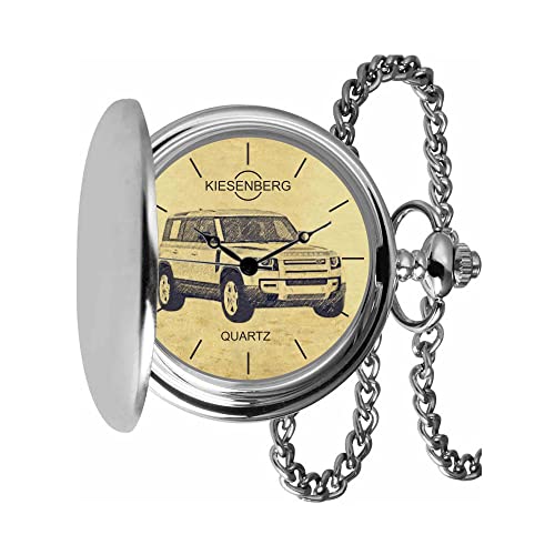 KIESENBERG Taschenuhr Vintage Silber Persönliches Geschenk für Defender Herren Uhr TA-5632 von KIESENBERG