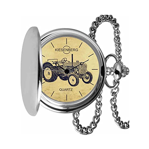 KIESENBERG Taschenuhr Vintage Silber Persönliches Geschenk für Diesel Master Traktor N419 Herren Uhr TA-5656 von KIESENBERG