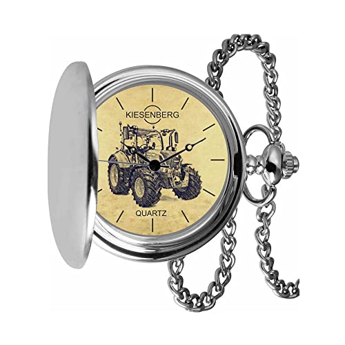 KIESENBERG Taschenuhr Vintage Silber Persönliches Geschenk für Fendt 300 Vario Traktor Trecker Herren Uhr TA-5645 von KIESENBERG