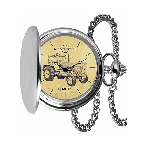 KIESENBERG Taschenuhr Vintage Silber Persönliches Geschenk für Fortschritt ZT 303 Traktor Trecker Herren Uhr TA-5585 von KIESENBERG