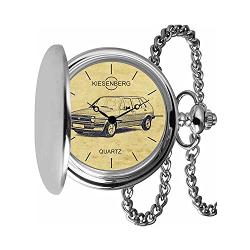 KIESENBERG Taschenuhr Vintage Silber Persönliches Geschenk für Golf 2 Herren Uhr TA-20605 von KIESENBERG