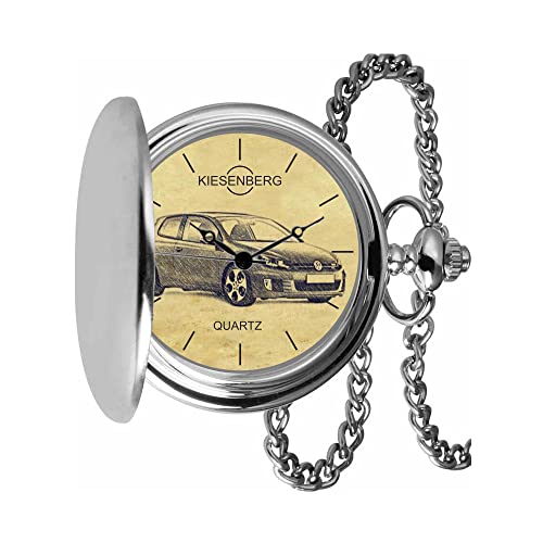 KIESENBERG Taschenuhr Vintage Silber Persönliches Geschenk für Golf GTI VI Herren Uhr TA-5050 von KIESENBERG