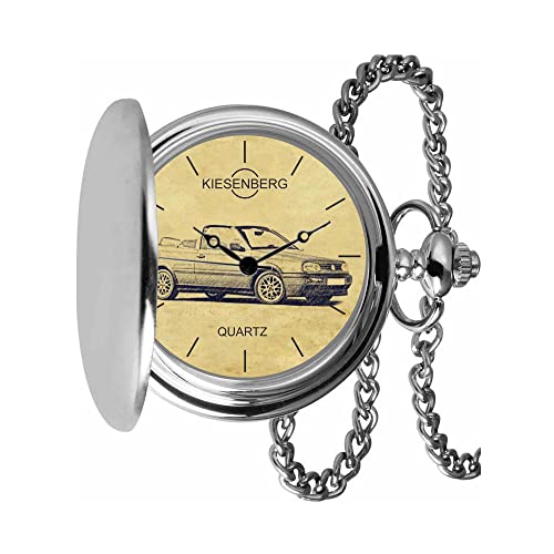 KIESENBERG Taschenuhr Vintage Silber Persönliches Geschenk für Golf III Cabrio Herren Uhr TA-5037 von KIESENBERG