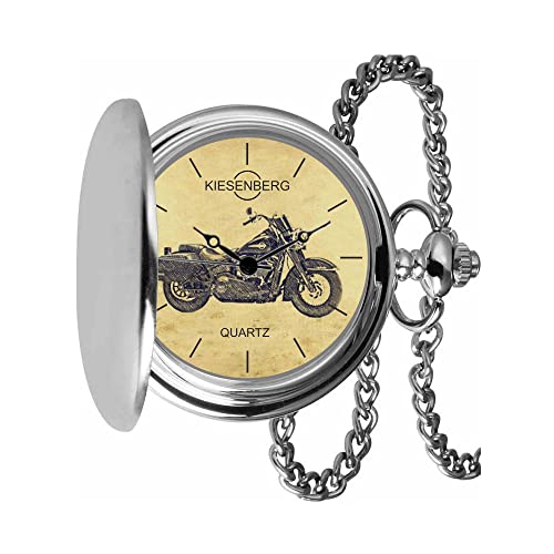 KIESENBERG Taschenuhr Vintage Silber Persönliches Geschenk für Heritage Softail 2018-2020 Classic Herren Uhr TA-5734 von KIESENBERG