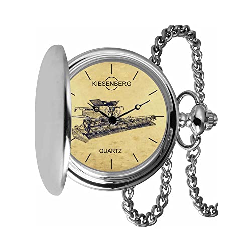 KIESENBERG Taschenuhr Vintage Silber Persönliches Geschenk für Mähdrescher X9-Serie Herren Uhr TA-5673 von KIESENBERG