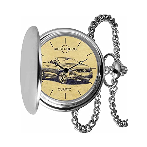 KIESENBERG Taschenuhr Vintage Silber Persönliches Geschenk für T-ROC Cabrio Herren Uhr TA-5045 von KIESENBERG