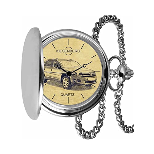 KIESENBERG Taschenuhr Vintage Silber Persönliches Geschenk für Tiguan Modellpflege Herren Uhr TA-5017 von KIESENBERG