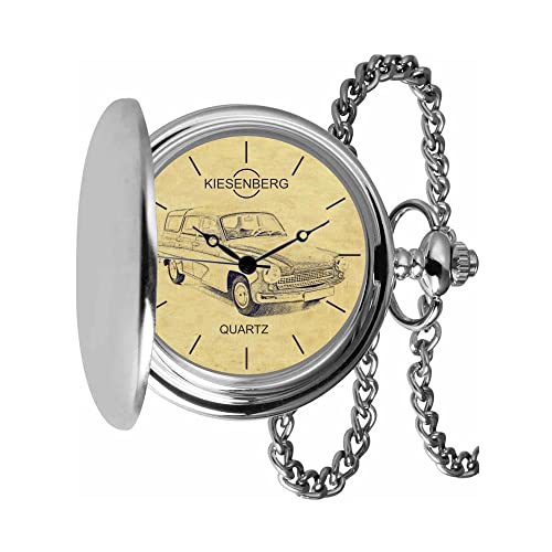 KIESENBERG Taschenuhr Vintage Silber Persönliches Geschenk für Wartburg Camping Oldtimer Herren Uhr TA-4064 von KIESENBERG