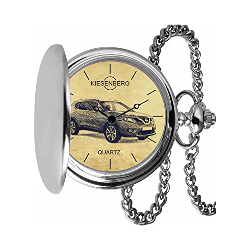 KIESENBERG Taschenuhr Vintage Silber Persönliches Geschenk für X-Trail III Herren Uhr TA-5702 von KIESENBERG