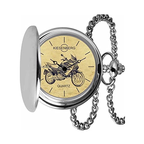 KIESENBERG Taschenuhr Vintage Silber Persönliches Geschenk für XL 1000V Varadeo SD03 Bj. 2007-2011 Motorrad Herren Uhr TA-5424 von KIESENBERG