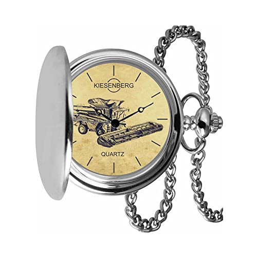 KIESENBERG Taschenuhr Vintage Silber Persönliches Geschenk für endt IDEAL 9T Herren Uhr TA-5650 von KIESENBERG