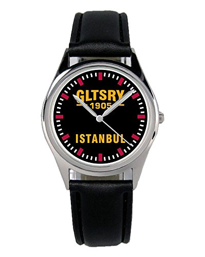 KIESENBERG Armbanduhr Istanbul Geschenk Artikel Idee Fan Damen Herren Unisex Analog Quartz Lederarmband Uhr 36mm Durchmesser B-2293 von KIESENBERG