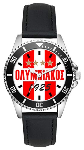 Olympiakos Geschenk Artikel Idee Fan Uhr L-20344 von KIESENBERG