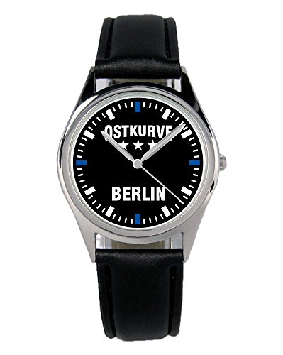 KIESENBERG Armbanduhr Ostkurve Berlin Geschenk Artikel Idee Fan Damen Herren Unisex Analog Quartz Lederarmband Uhr 36mm Durchmesser B-2371 von KIESENBERG