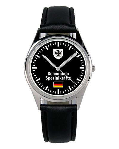 KIESENBERG Armbanduhr Soldat Bundeswehr Kommando Spezialkräfte KSK Geschenk Artikel Idee Fan Damen Herren Unisex Analog Quartz Lederarmband Uhr 36mm Durchmesser B-1068 von KIESENBERG