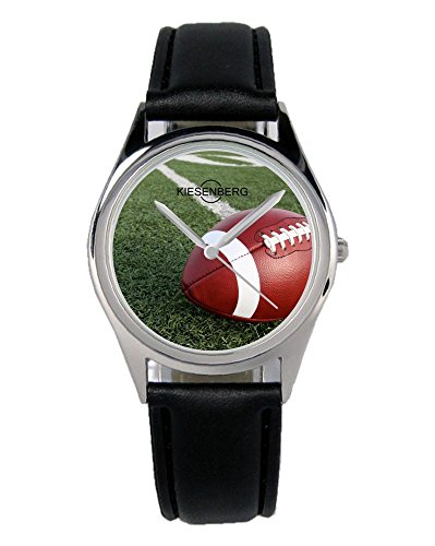 KIESENBERG Armbanduhr USA American Football Geschenk Artikel Idee Fan Damen Herren Unisex Analog Quartz Lederarmband Uhr 36mm Durchmesser B-1965 von KIESENBERG