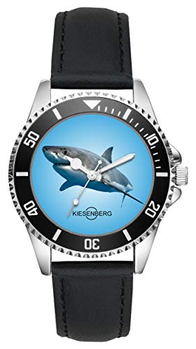 KIESENBERG Weißer Hai Shark Geschenk Artikel Idee Fan Uhr L-2528 von KIESENBERG