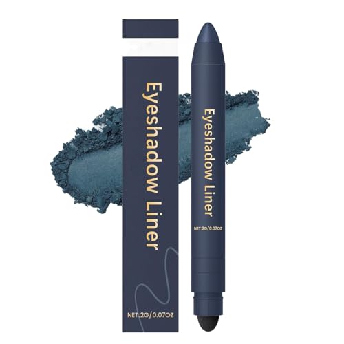 Chiura Shadow Liner 2in 1 Eyeliner Lidschatten, 2-in-1-Augen-Make-up-Eyeliner + Lidschatten schmuddes und wasserdichtes, schmuddesdes Verschleiß, lang anhaltende, sanfte und glatte (Navy) von KIEYIQE