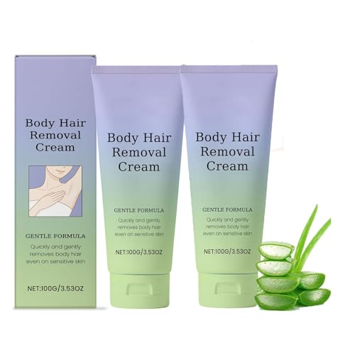 Luuma Gesichtsbehaarungshaarentferner, schmerzlose Gesichtshaarentfernungscreme für Frauen, sanfte Haare Entfernungscreme für Gesicht und Körper, für alle Hauttypen, Unisex Körper (2pcs) von KIEYIQE
